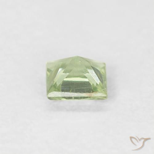 Safira Verde limão Natural 0.18ct, Quadrado, VS