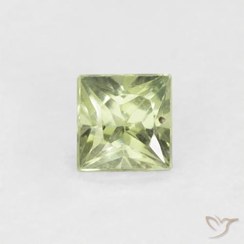 0.20ct Natural Verde médio Safira, Quadrado, VS