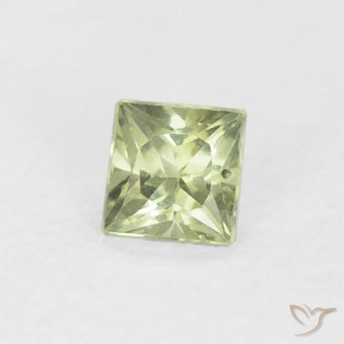 Safira Verde médio Natural 0.20ct, Quadrado, VS