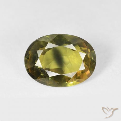 2.91ct Natural verde escuro Safira, oval, VS