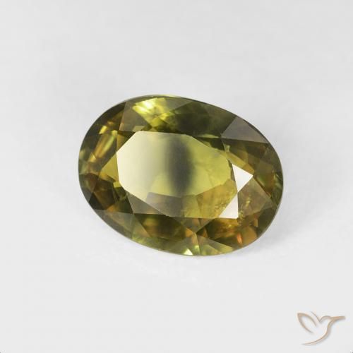 Safira verde escuro Natural 2.91ct, oval, VS