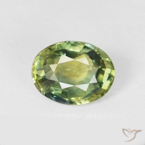 2.24ct Natural verde quente Safira, oval, VS