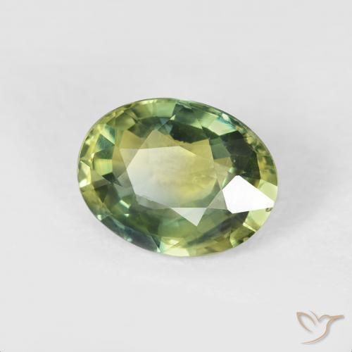 Safira verde quente Natural 2.24ct, oval, VS