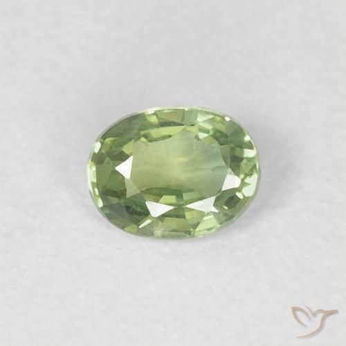 0.24ct Natural verde quente Safira, oval, VVS-VS