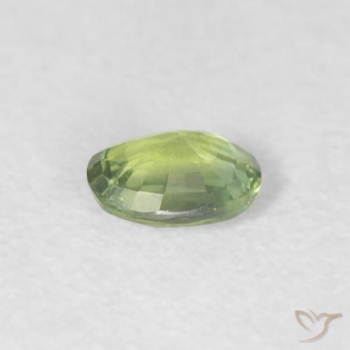 Safira verde quente Natural 0.24ct, oval, VVS-VS