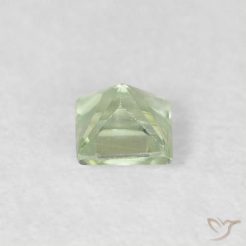Safira Verde muito claro Natural 0.21ct, Quadrado, VVS-VS