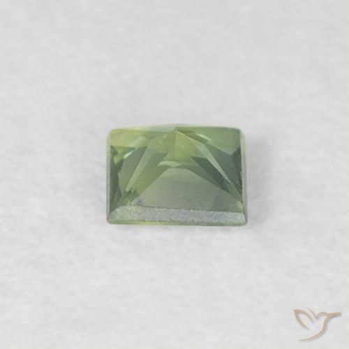 Safira verde quente Natural 0.18ct, Quadrado, VVS-VS