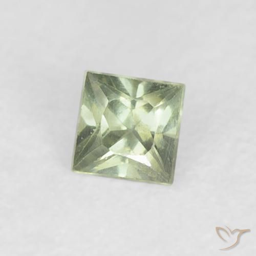 Safira Luz verde Natural 0.21ct, Quadrado, VVS-VS