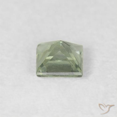 Safira Luz verde Natural 0.21ct, Quadrado, VVS-VS