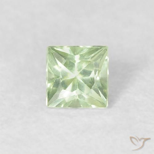 0.23ct Natural Verde Sábio Muito Claro Safira, Quadrado, VVS-VS