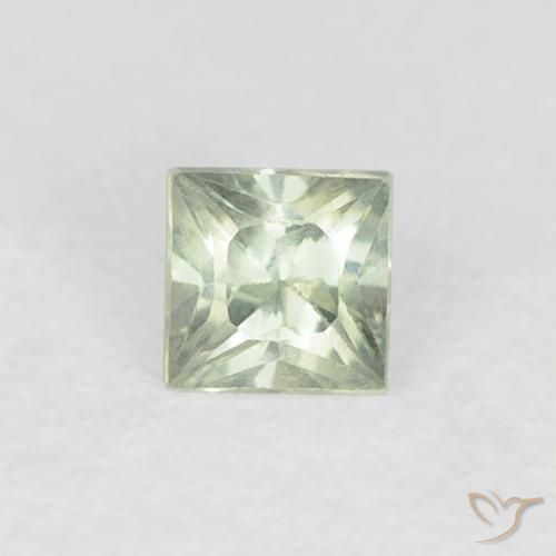 0.21ct Natural Verde Sábio Claro Safira, Quadrado, VVS-VS