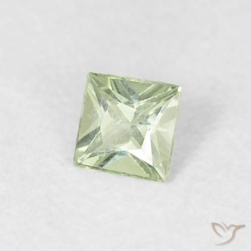 Safira Verde médio Natural 0.14ct, Quadrado, VVS-VS