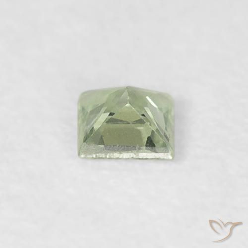 Safira Verde médio Natural 0.14ct, Quadrado, VVS-VS