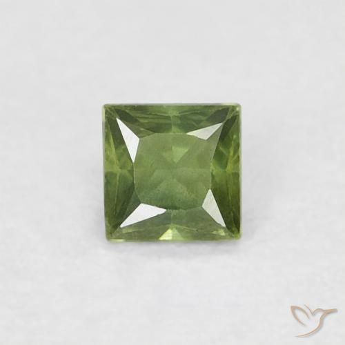 0.21ct Natural Terra Verde Safira, Quadrado, VS