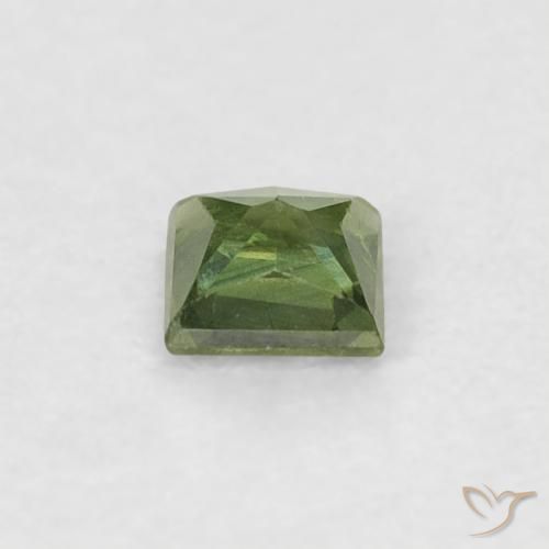 Safira Terra Verde Natural 0.21ct, Quadrado, VS