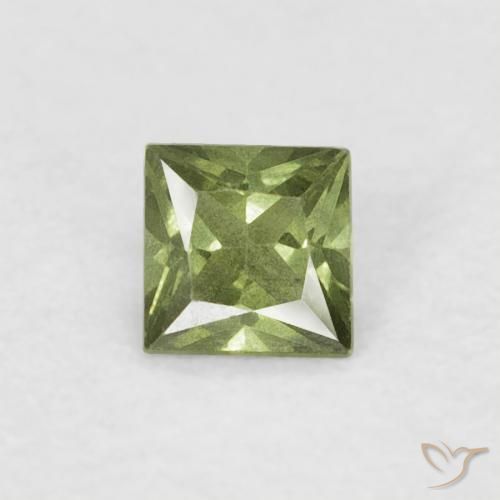 0.16ct Natural Verde médio Safira, Quadrado, VS