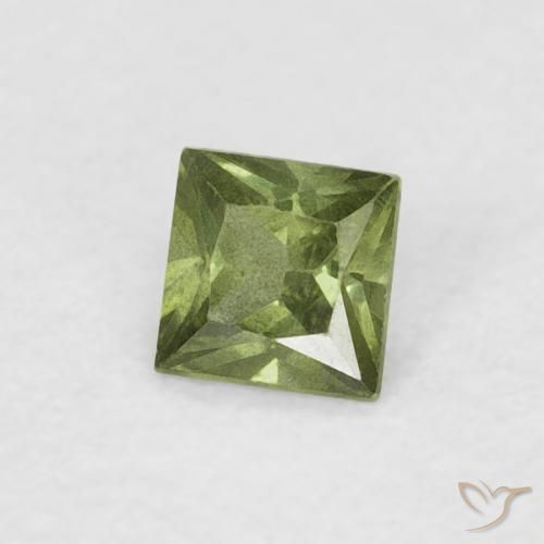 Safira Verde médio Natural 0.16ct, Quadrado, VS