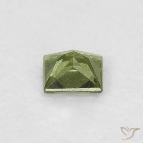 Safira Verde médio Natural 0.16ct, Quadrado, VS