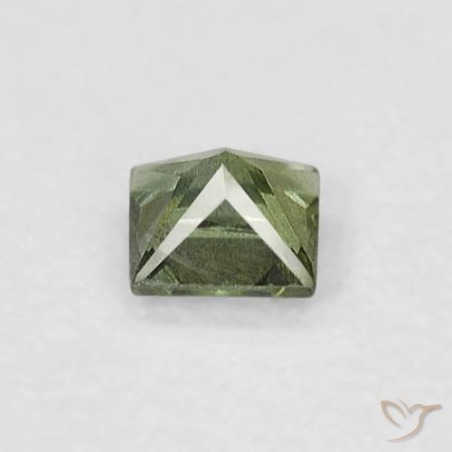 Safira Verde médio Natural 0.20ct, Quadrado, VS
