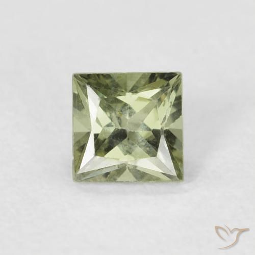 0.43ct Natural Verde médio Safira, Quadrado, VS
