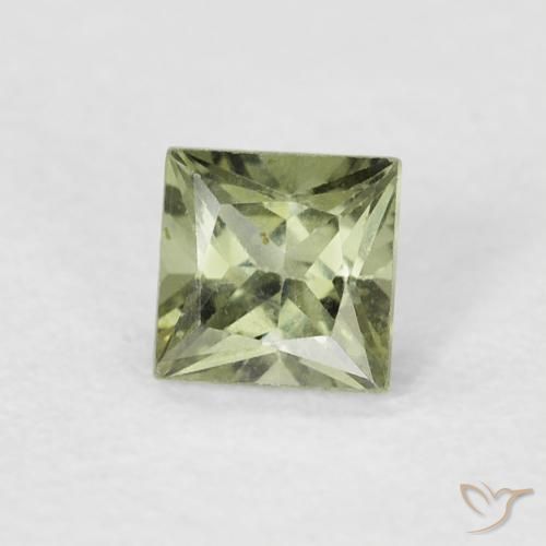 Safira Verde médio Natural 0.43ct, Quadrado, VS