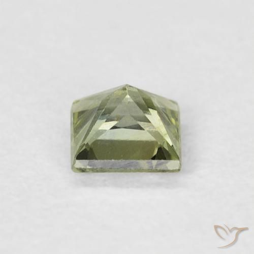 Safira Verde médio Natural 0.43ct, Quadrado, VS