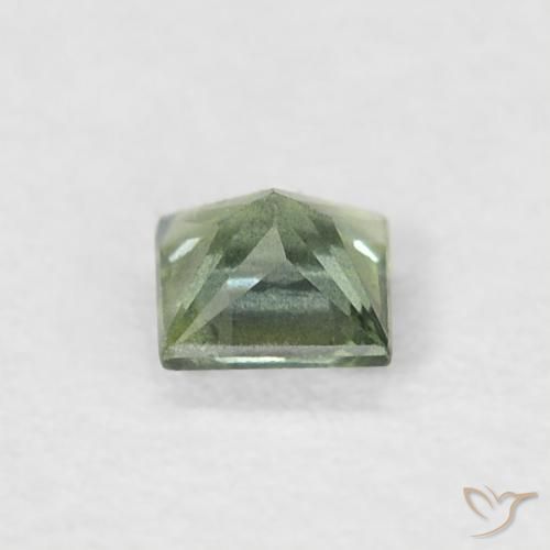 Safira Verde Floresta Claro Natural 0.21ct, Quadrado, VS