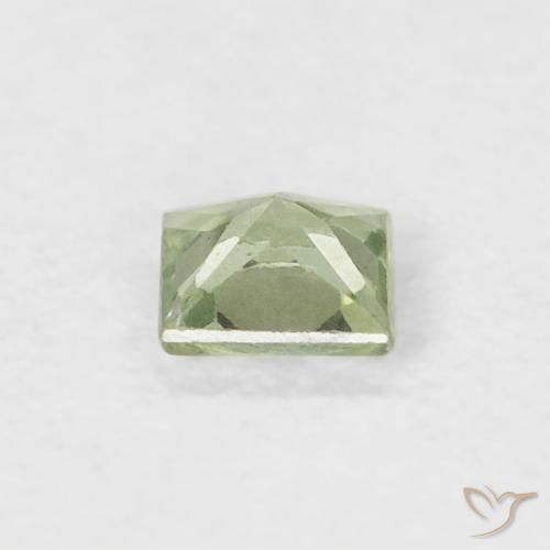 Safira Verde Sábio Muito Claro Natural 0.17ct, Quadrado, VS