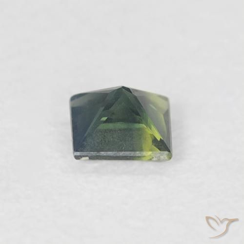 Safira Verde médio Natural 0.28ct, Quadrado, VVS-VS