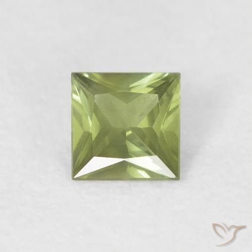 0.38ct Natural Verde médio Safira, Quadrado, VVS-VS