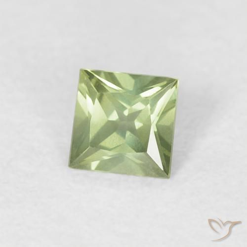 Safira Verde médio Natural 0.31ct, Quadrado, VVS-VS