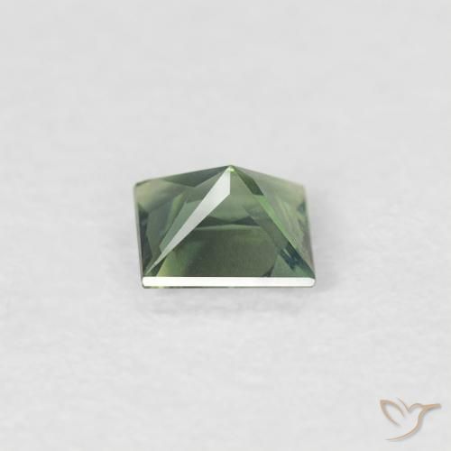 Safira Medium Light Green Natural 0.27ct, Quadrado, VVS-VS