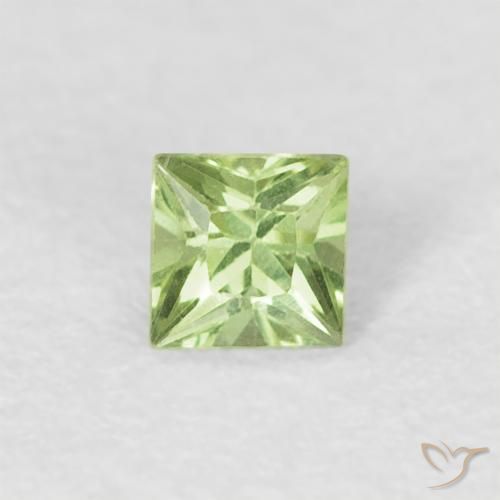 0.19ct Natural Verde Vivo Claro Safira, Quadrado, VVS-VS