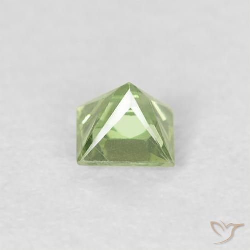 Safira Verde Vivo Claro Natural 0.19ct, Quadrado, VVS-VS