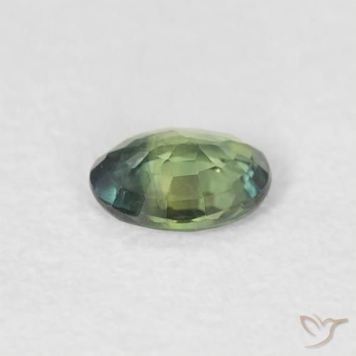 Safira Médio Azul Verde Natural 0.30ct, oval, VVS-VS
