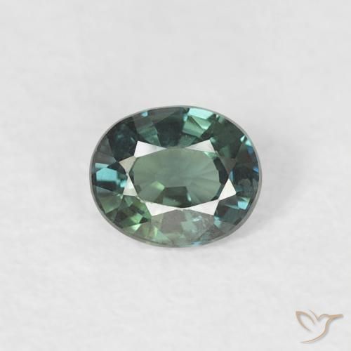 0.31ct Natural Verde acinzentado Safira, oval, VVS-VS