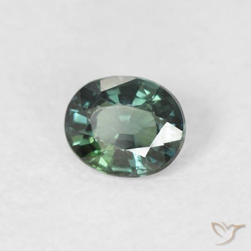Safira Verde acinzentado Natural 0.31ct, oval, VVS-VS