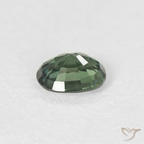 Safira Verde acinzentado Natural 0.31ct, oval, VVS-VS