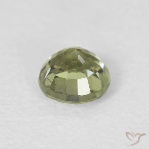 Safira Verde médio Natural 0.57ct, Redondo, VVS-VS
