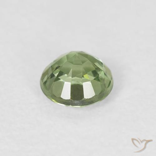 Safira Verde Sábio Claro Natural 0.42ct, Redondo, VVS-VS