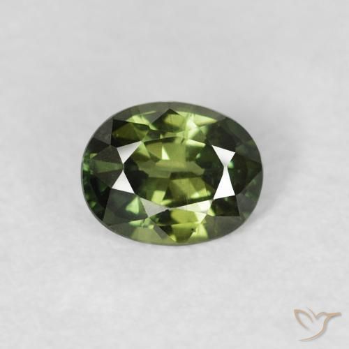 0.48ct Natural Medium Light Green Safira, oval, VVS-VS