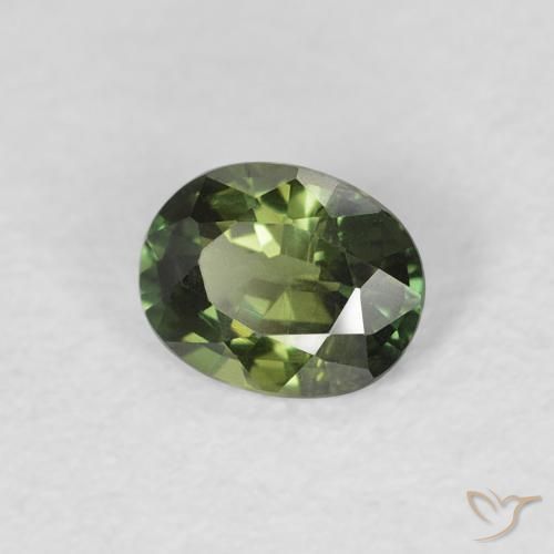 Safira Medium Light Green Natural 0.48ct, oval, VVS-VS