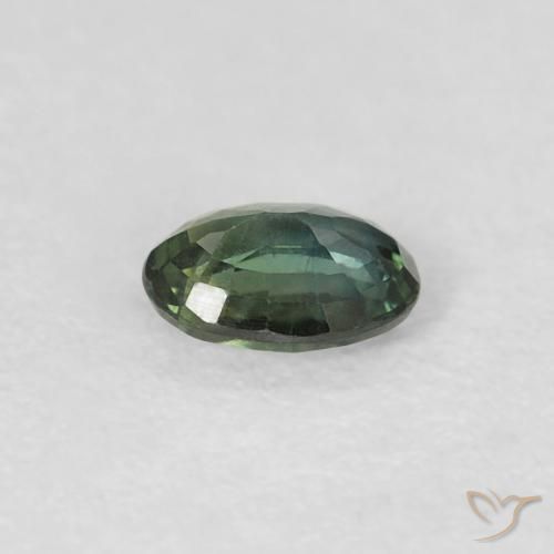 Safira Verde acinzentado Natural 0.35ct, oval, VVS-VS