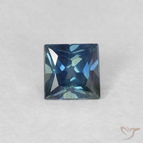 0.29ct Natural Azul escuro Safira, Quadrado, VVS-VS