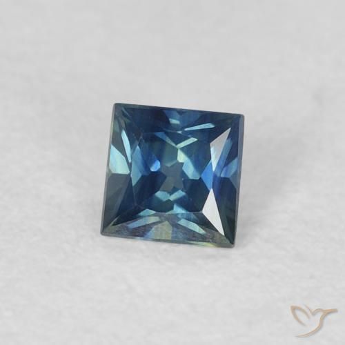 Safira Azul escuro Natural 0.29ct, Quadrado, VVS-VS