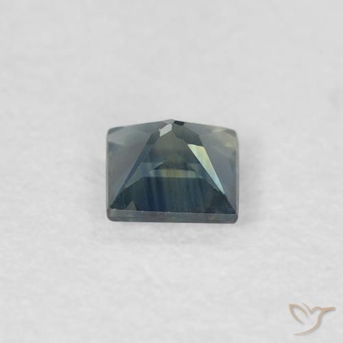 Safira Azul escuro Natural 0.29ct, Quadrado, VVS-VS