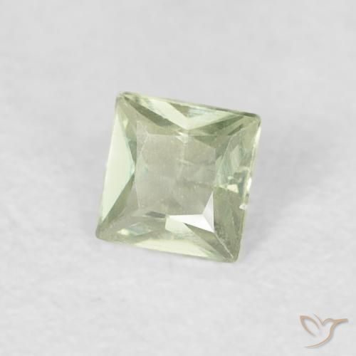 Safira Verde acinzentado Natural 0.14ct, Quadrado, VVS-VS