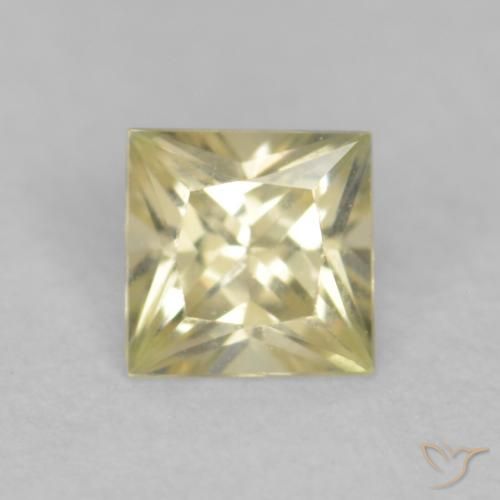 0.20ct Natural Limão amarelo Safira, Quadrado, VVS