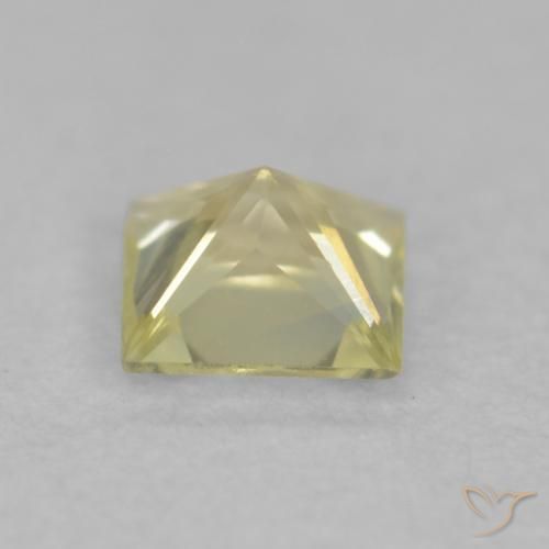 Safira Limão amarelo Natural 0.20ct, Quadrado, VVS