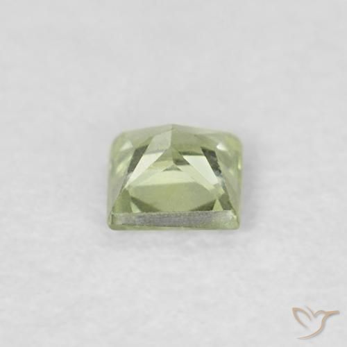 Safira Pêra Pêra Verde Natural 0.17ct, Quadrado, VVS